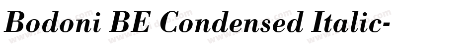 Bodoni BE Condensed Italic字体转换